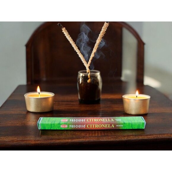 HEM Citronella 20 Incense Sticks Natural Aroma Relaxation & Insect Repellent - Picture 1 of 9